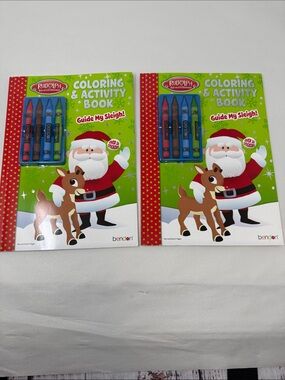 BENDON RUDOLPH THE RED NOSED REINDEER COLORING & ACTIVITY BOOK STICKERS CRAYONS